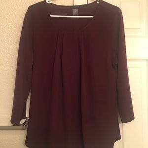 🍂 Ann Taylor Plum 3/4 sleeve top